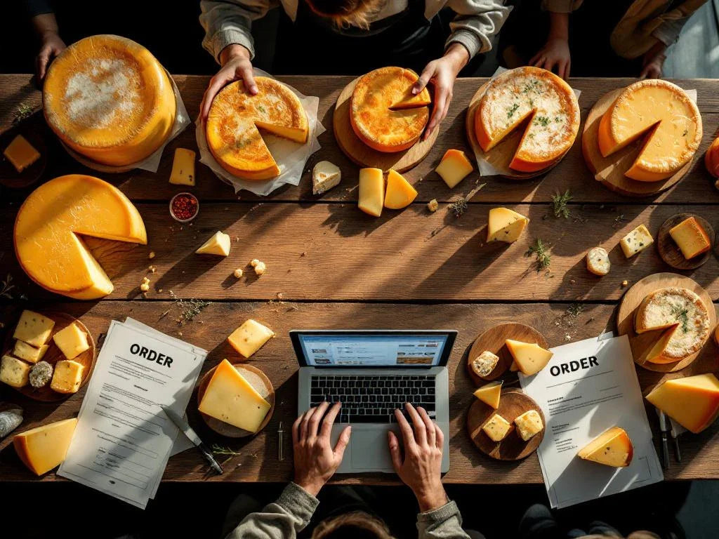 Kan ik kaas in grote hoeveelheden online bestellen voor mijn restaurant?