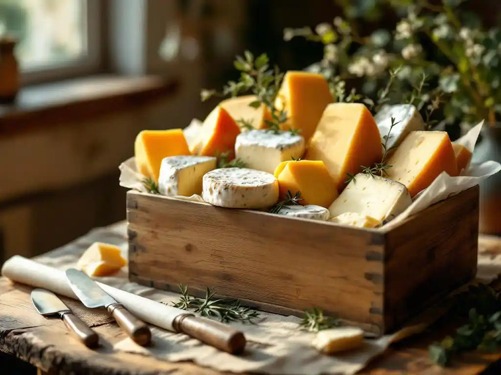 Wat zijn populaire kaassoorten voor cadeaupakketten?